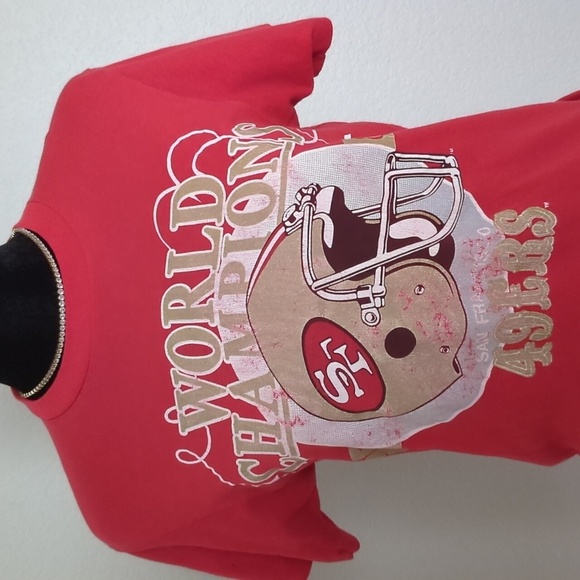 VINTAGE Authentically distressed 49ers Tee size small - Picture 4 of 6